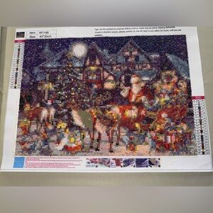 Christmas Diamond Art Poster 30 x 40 cm. New completed by cancer survivor